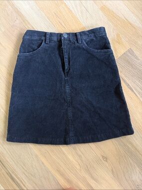 Brandy Melville Black Corduroy Skirt